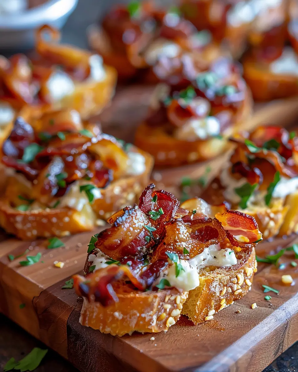 Million Dollar Bacon Crostini: Indulgent Turkey Bacon Delight