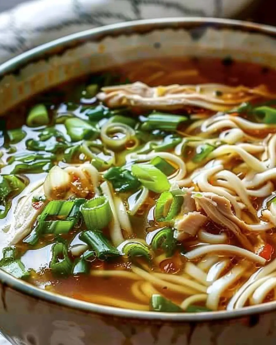 Aromatic Ginger Scallion Chicken Noodle Soup for Cozy Nights