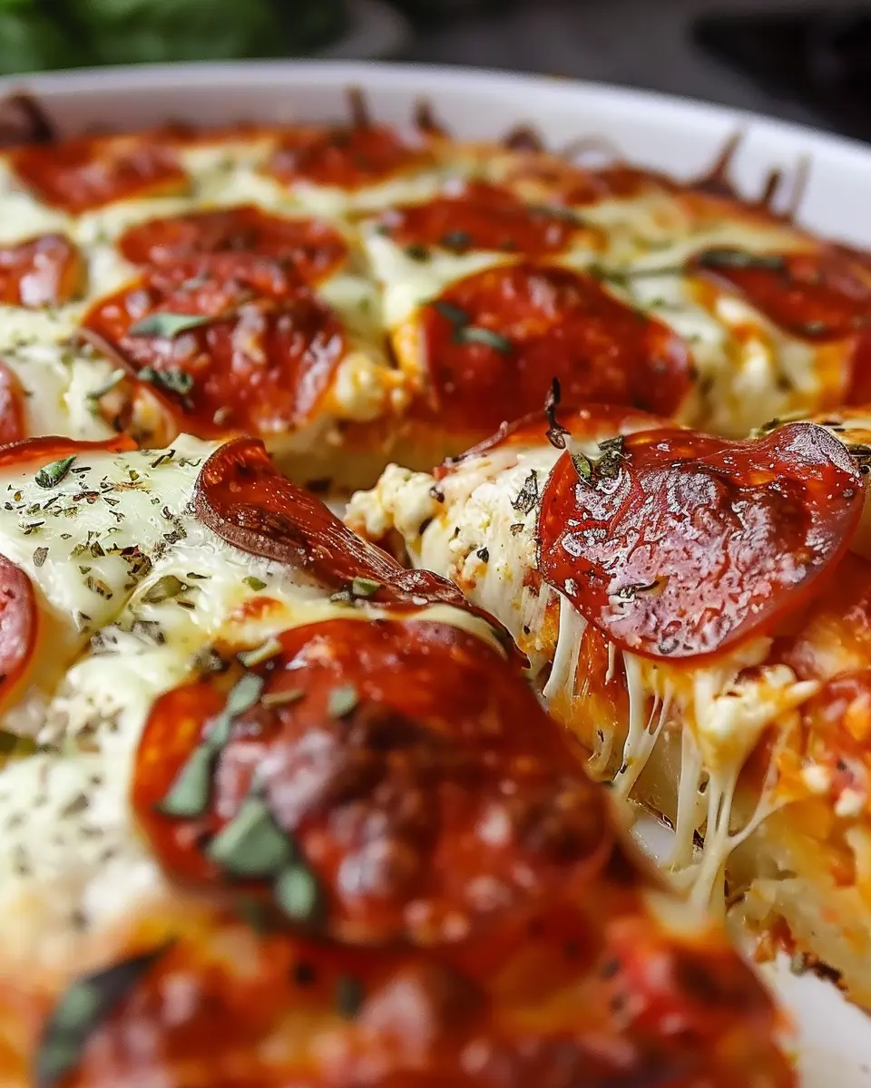 Pizza style cottage cheese bake: Easy recipe with turkey bacon and chicken ham