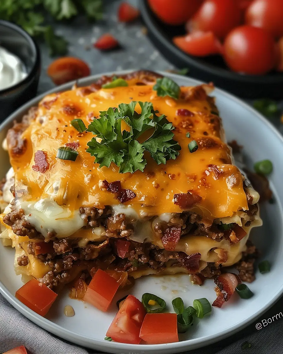 Low-Carb Bacon Cheeseburger Casserole: Easy and Satisfying Delight