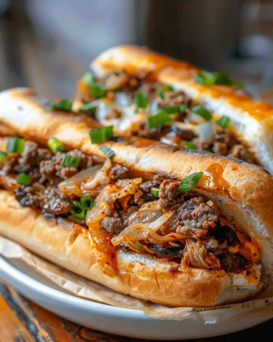 Korean-Inspired Kimchi Bulgogi Cheesesteak: A Juicy Twist on Comfort Food