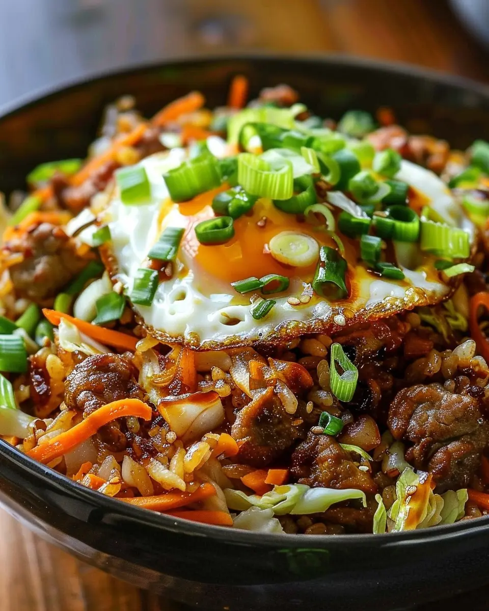 Egg Roll in a Bowl: Easy Turkey Bacon and Beef Delight