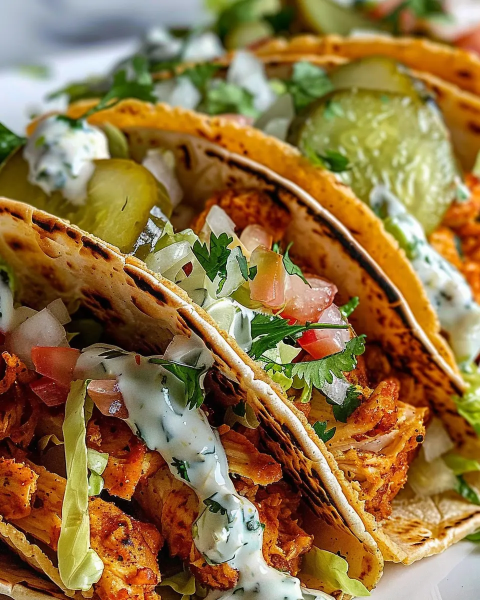 Dill Pickle Ranch Smash Chicken Tacos: Easy and Flavorful Delight