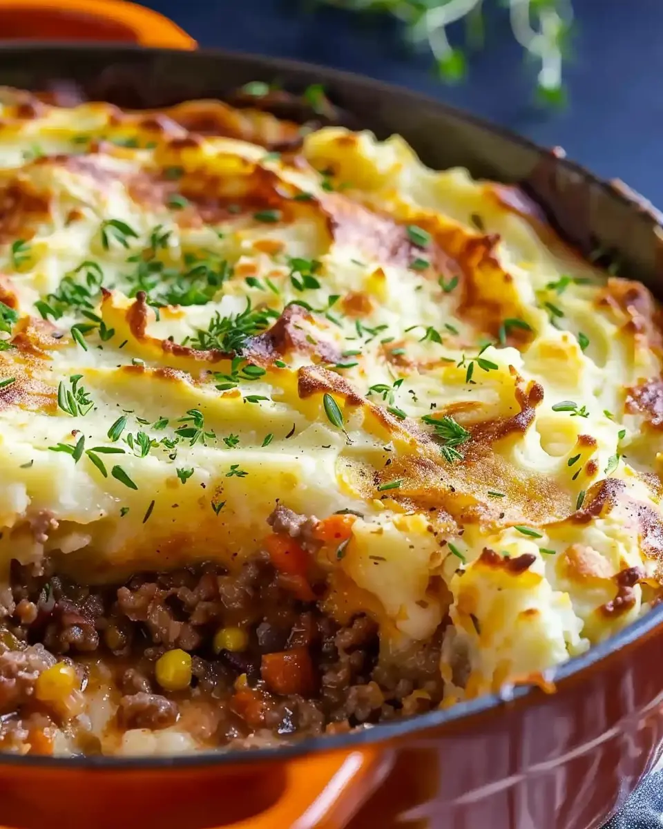 Best Dutch Oven Shepherd’s Pie with Turkey Bacon and Chicken Ham