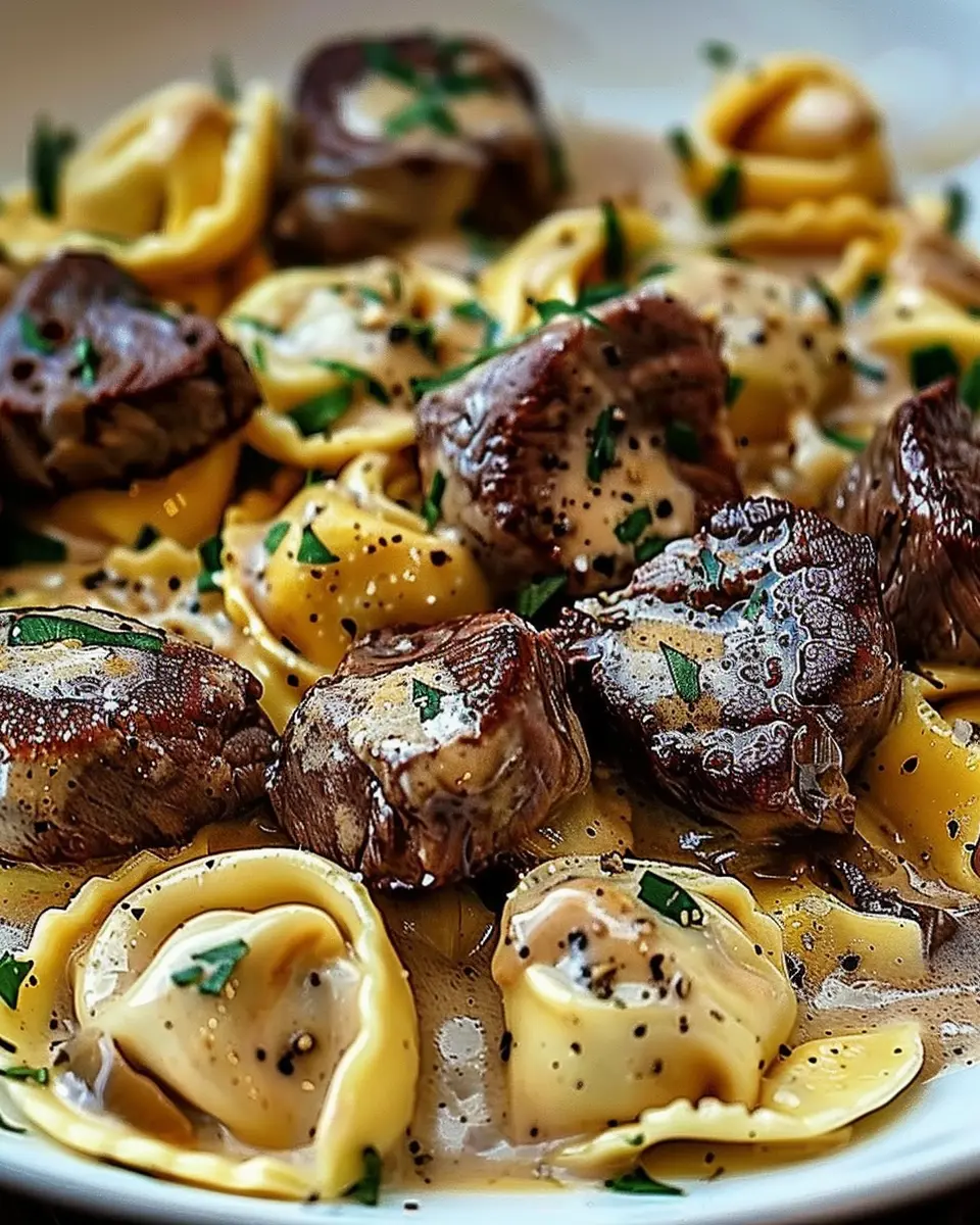 Cracked Garlic Steak Tortellini: A Juicy Homemade Delight