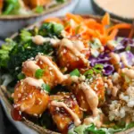 Crispy Bang Bang Salmon Bites Bowls