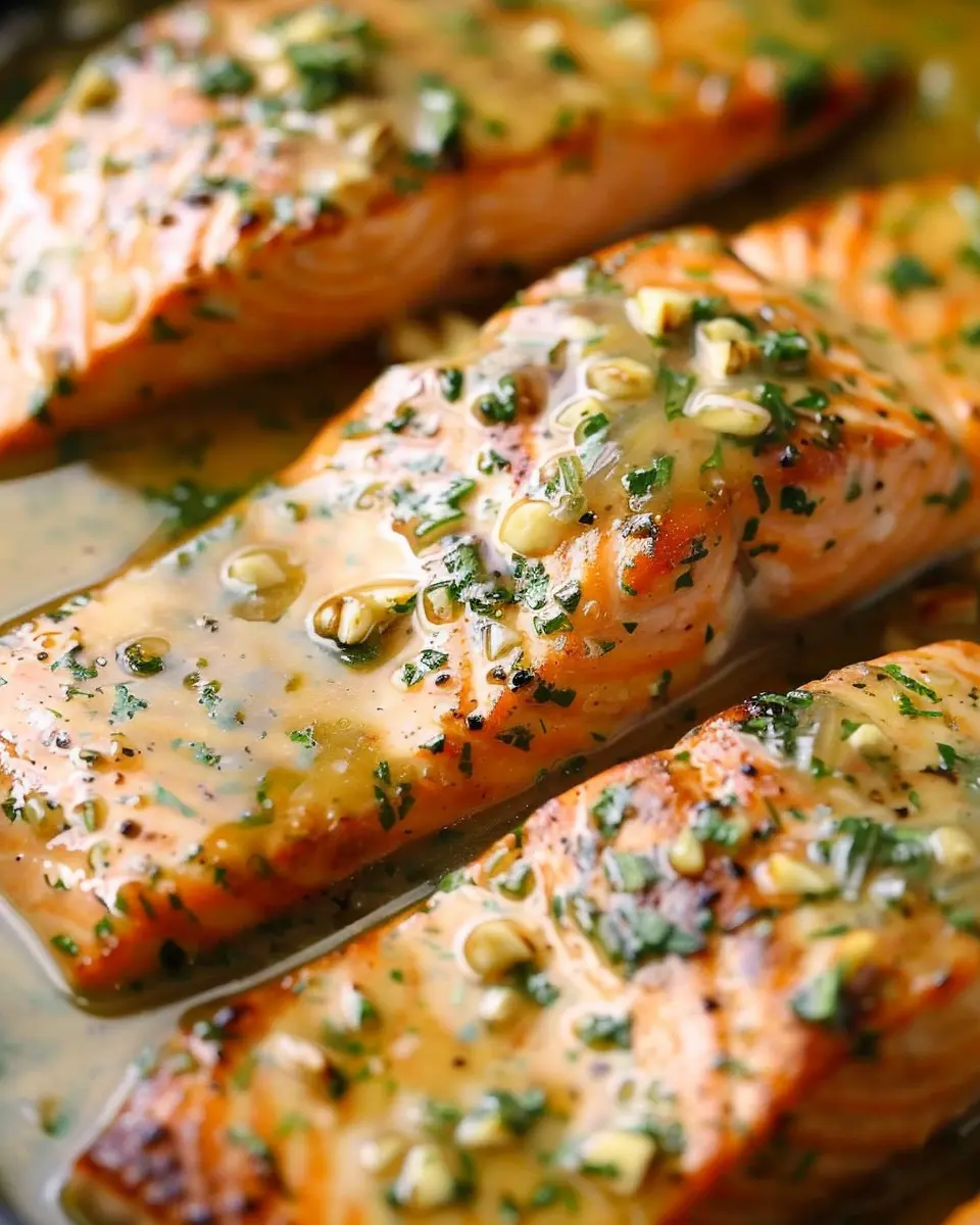 Garlic Butter Salmon with Turkey Bacon: Easy Gourmet Recipe at Home