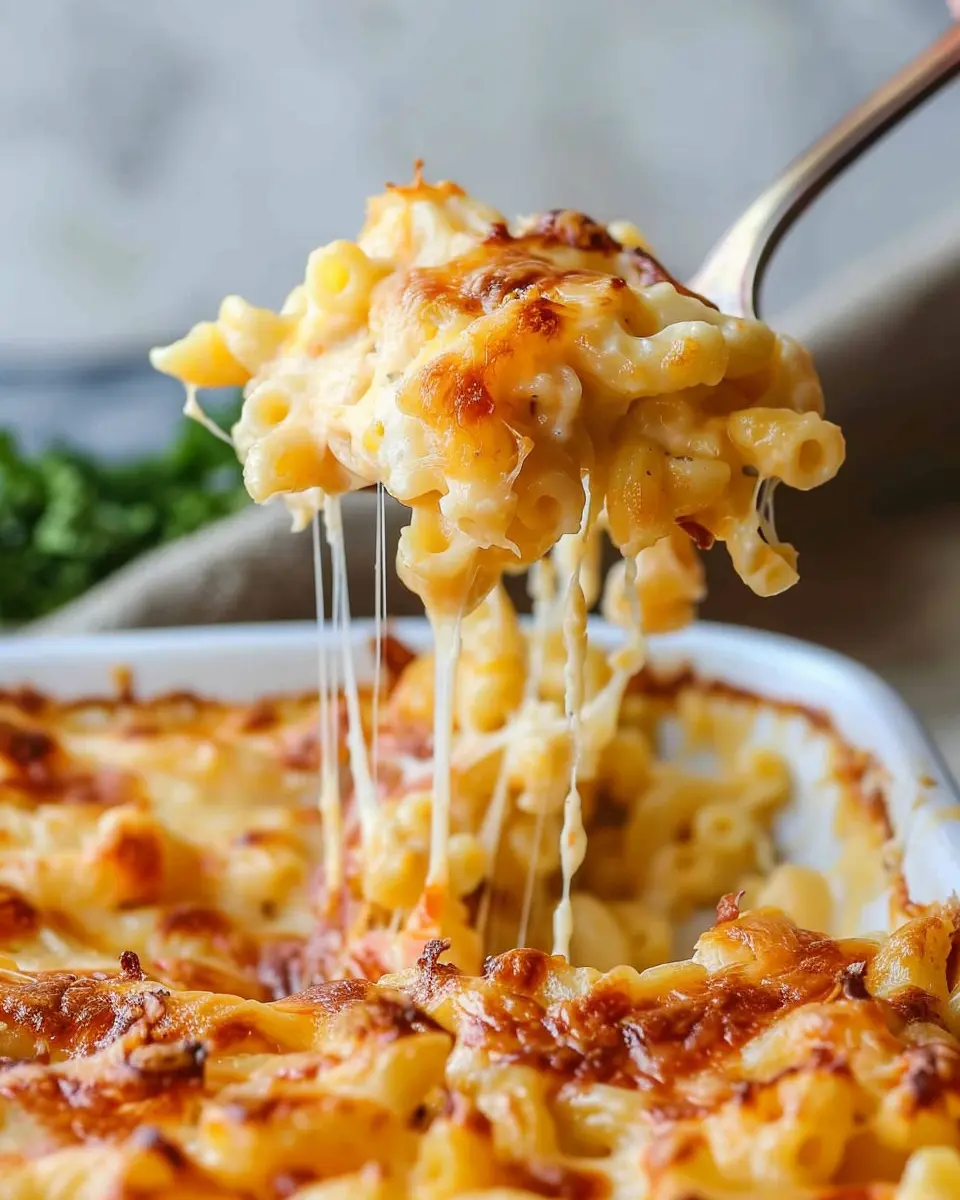 Southern Baked Mac: Indulgent Comfort Food with Turkey Bacon and Chicken Ham