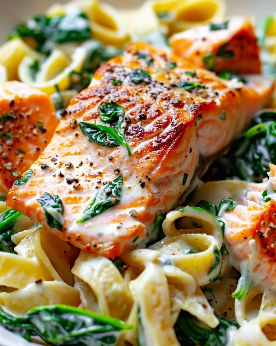 Salmon Spinach Pasta Dish: Easy &amp; Healthy Weeknight Delight