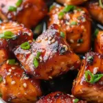 Honey Garlic Salmon Bites
