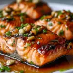 Easy Crispy Honey Garlic Glazed Salmon