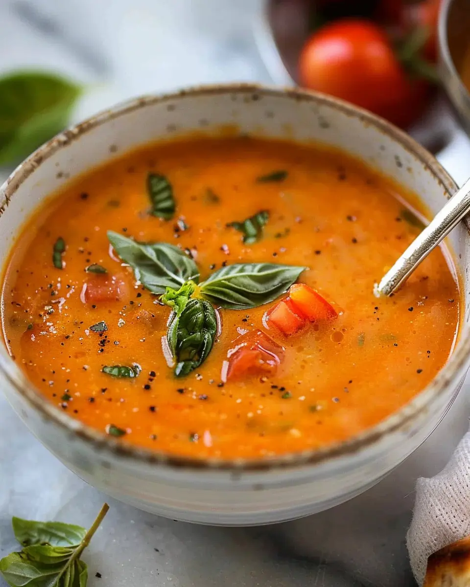 Creamy Tomato Basil Soup: An Easy Comforting Recipe for All