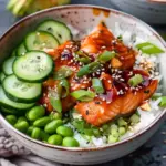 Honey Sriracha Salmon Bowls