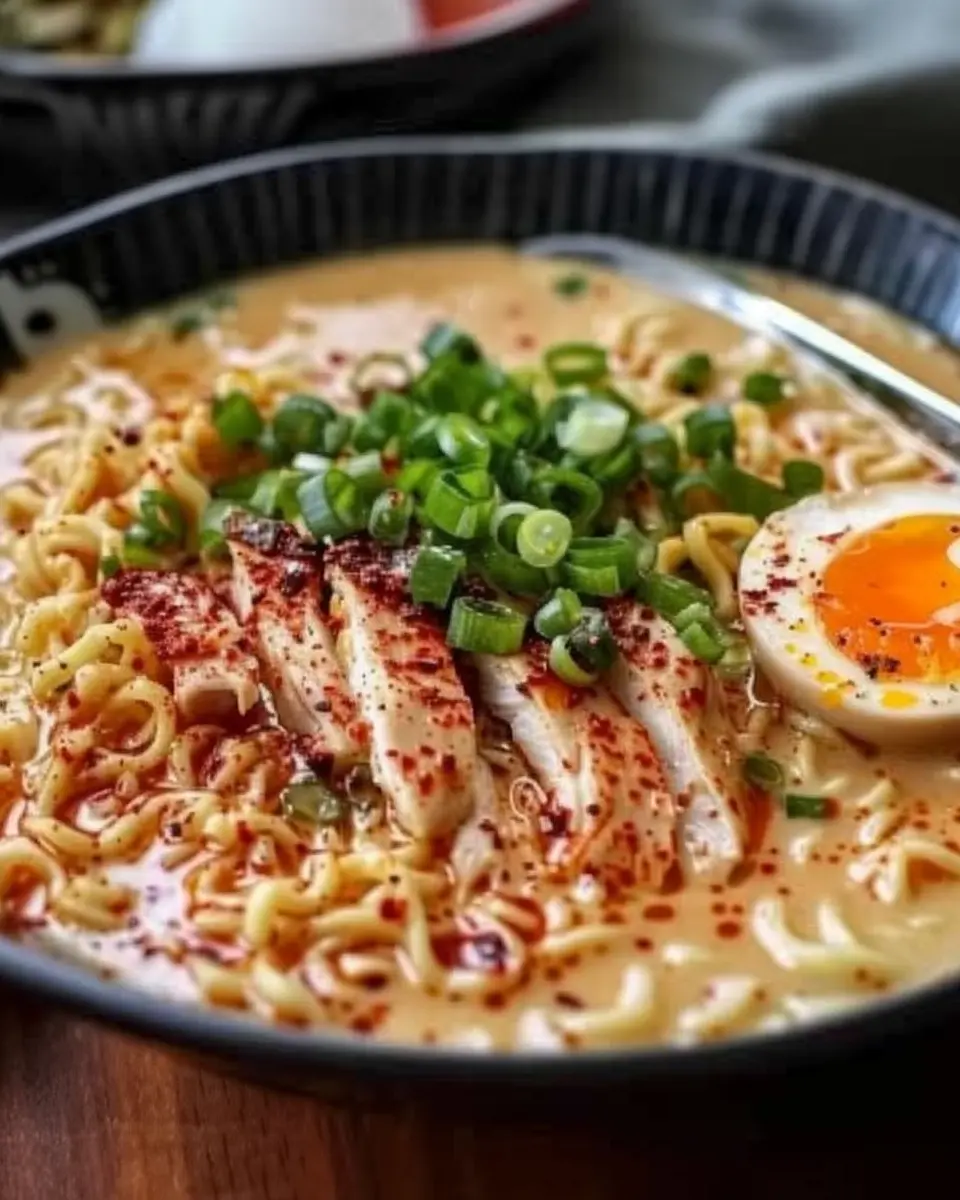 Creamy Garlic Chicken Ramen: Indulgent Comfort in a Bowl