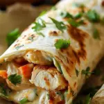 Cheesy Chicken Garlic Wraps