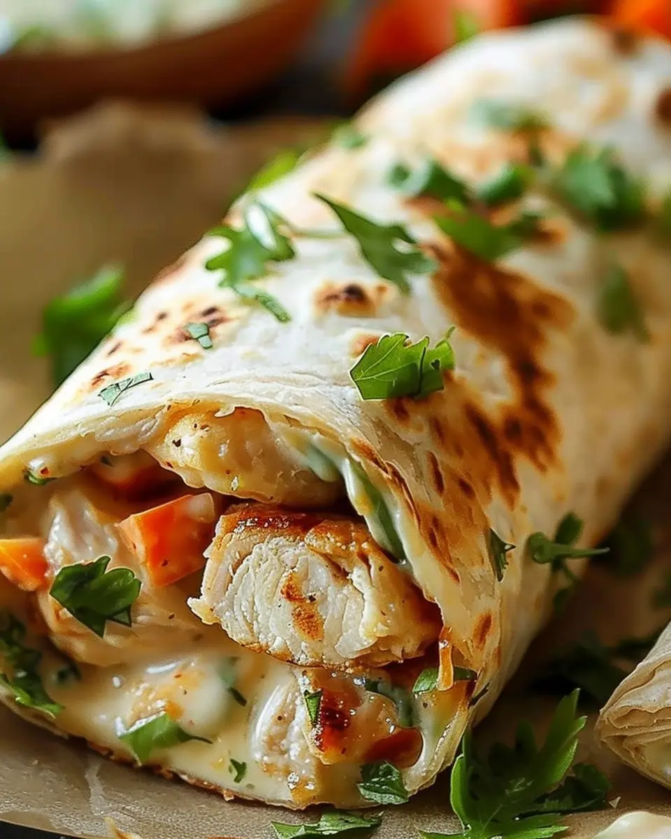 Cheesy Chicken Garlic Wraps: Easy Weeknight Indulgence Recipe