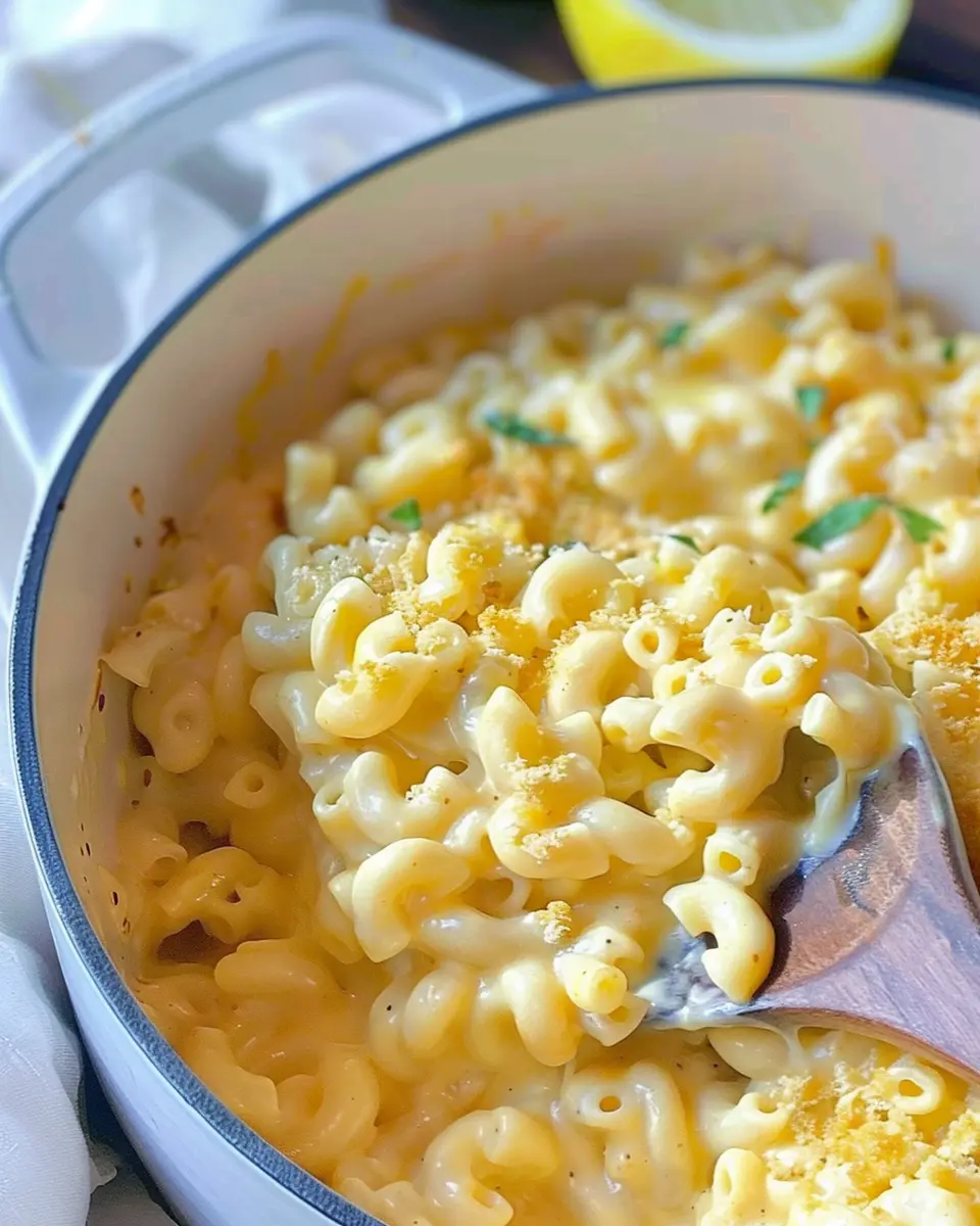 One Pot Creamy Mac and Cheese with Turkey Bacon and Chicken Ham