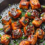 Honey Garlic Salmon Bites