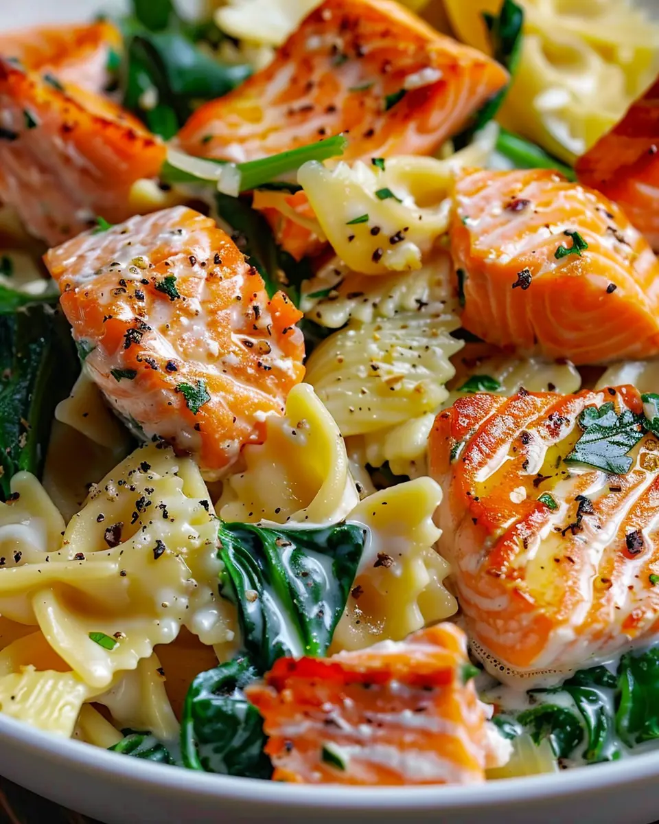 Salmon Spinach Pasta Dish: A Healthy Indulgence Youโll Love