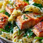 Salmon Spinach Pasta Dish
